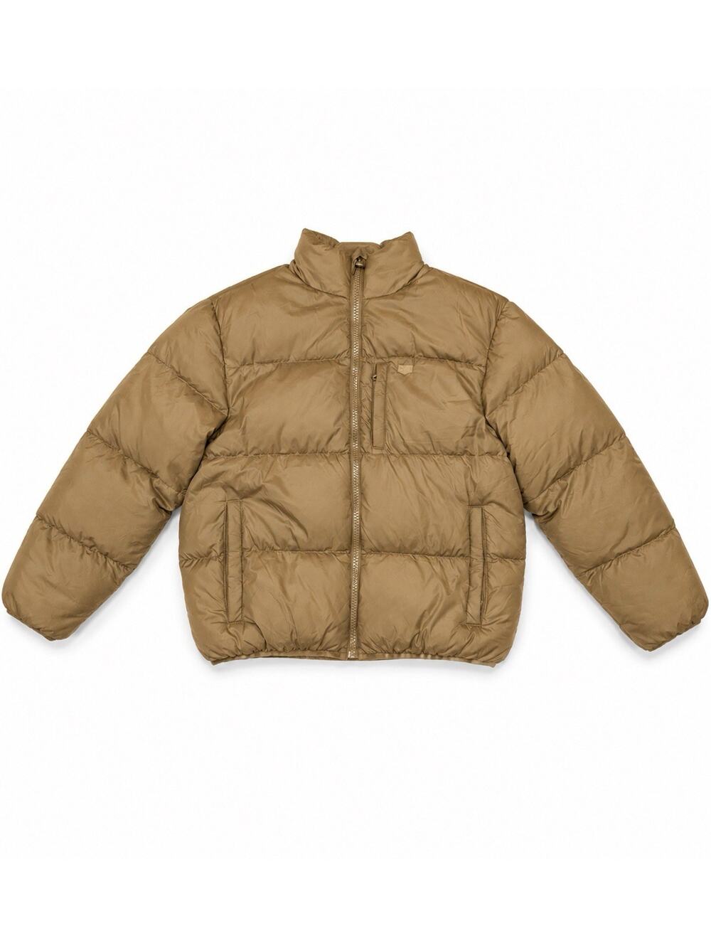 Dravus Brown Puffer Jacket Men’s Medium Full Zip Insulated Winter Coat